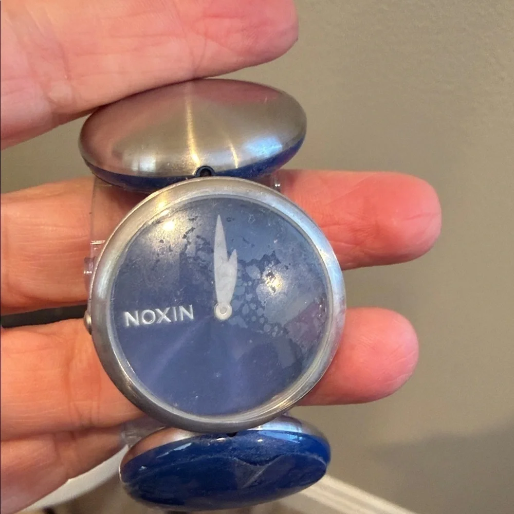 Noxin Blue and Silver and Blue Cuff watch. NWOT